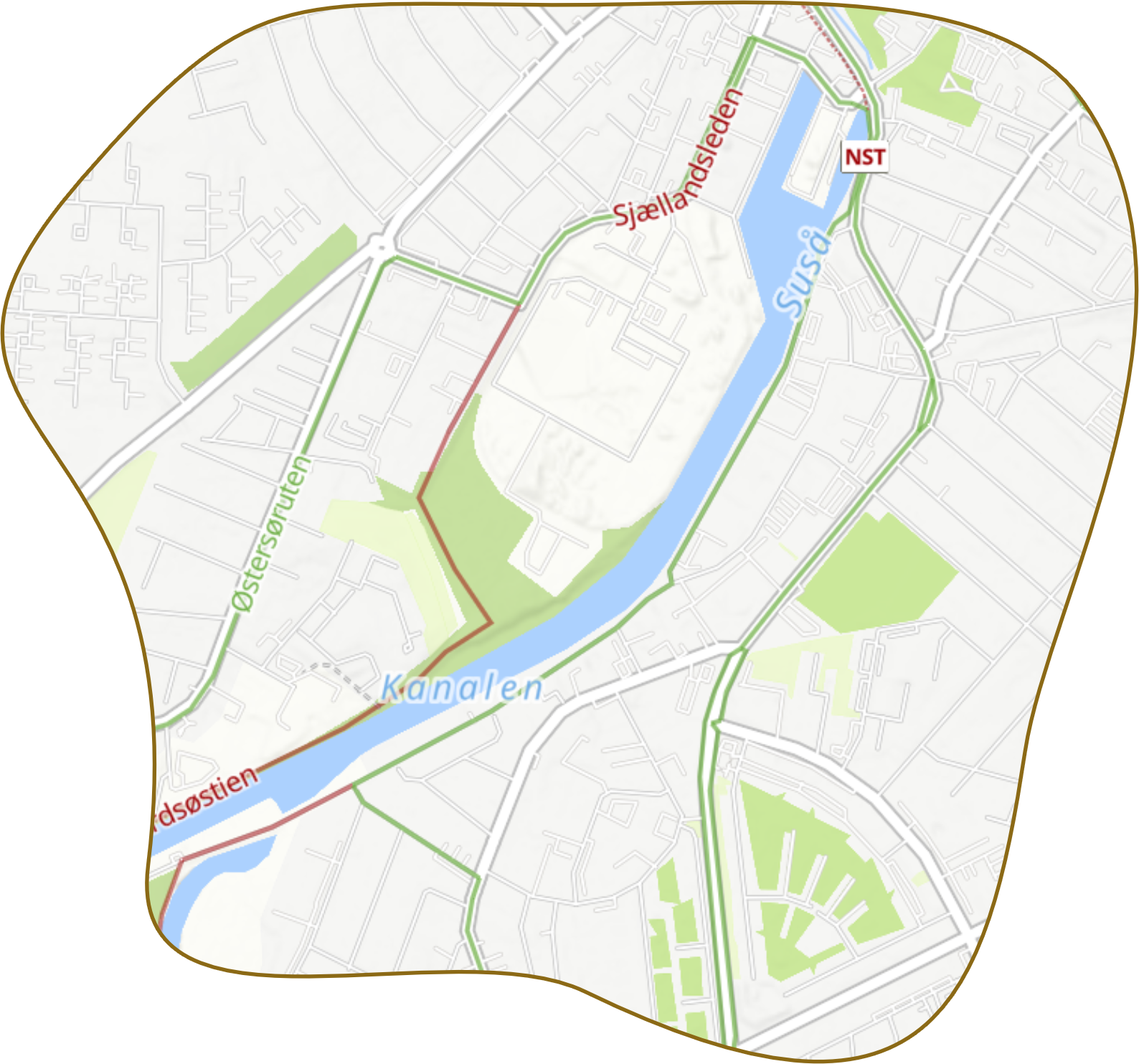 Næstved kortudsnit